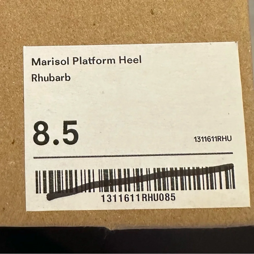 NIB Reformation Marisol Platform Heel 8.5 Rhubarb Magenta Fuschia Satin